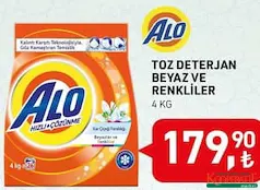 ALO TOZ DETERJAN BEYAZ VE RENKLİLER 4 KG ALO TOZ DETERJAN BEYAZ VE RENKLİLER 4 KG